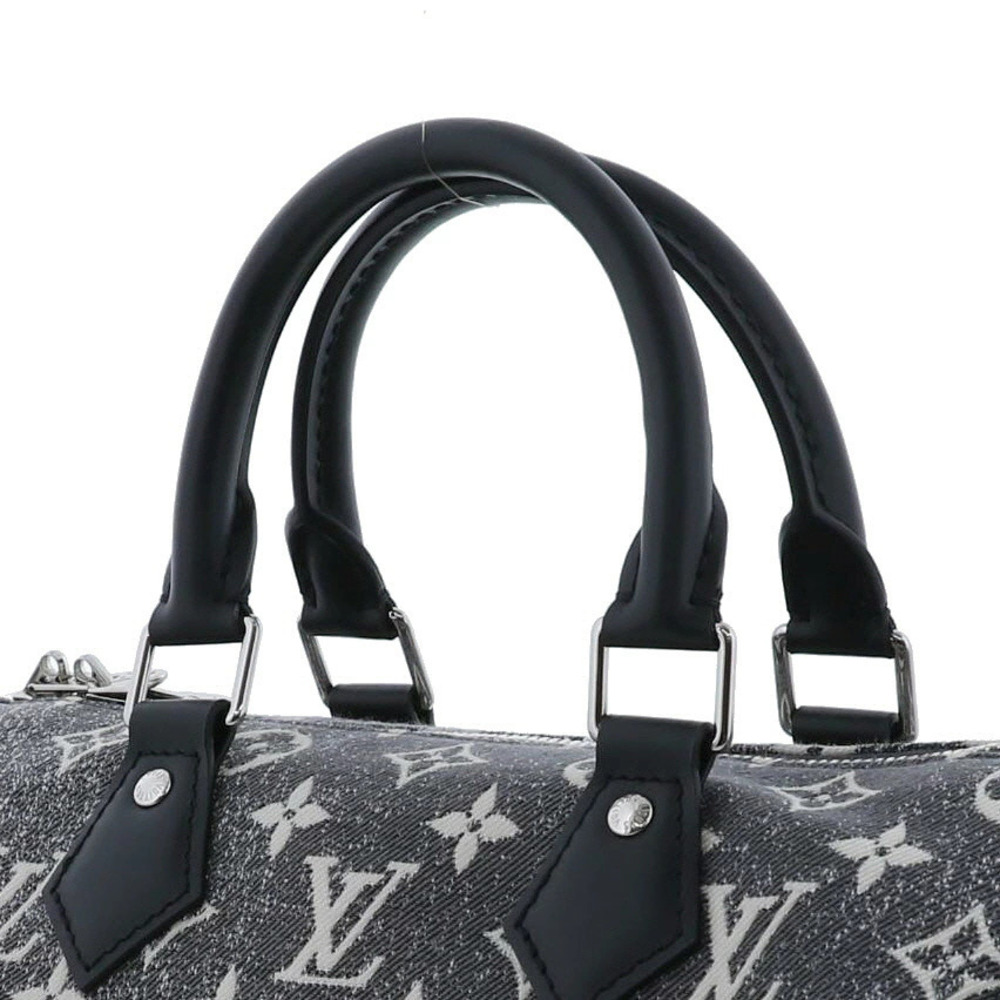 LOUIS VUITTON Speedy Bandolier Bag Handbag Monogram denim Black - Picture 3 of 6